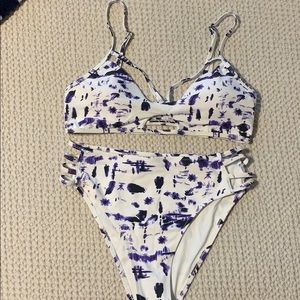 Blue and White Bikini